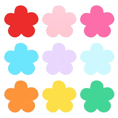 PATIKIL Bulletin Cutouts Paper, 108 Pcs Flower Shape Bulletin Board Paper Cut Outs Decorations with Adhesive Points for Classroom DIY Crafts Projects Party Supplies, Multicolored - style: Flower Shape