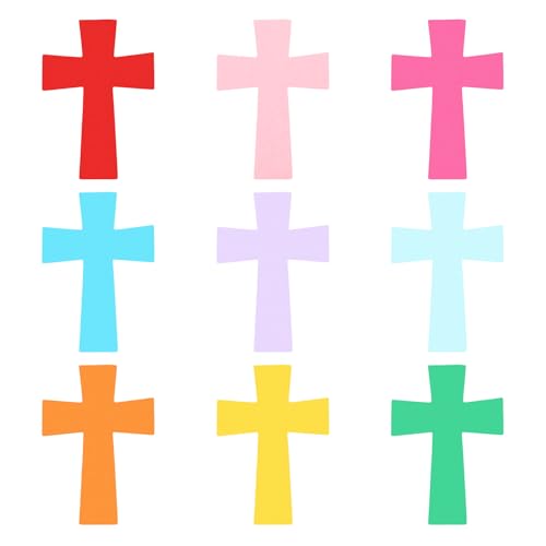 PATIKIL Bulletin Cutouts Paper, 108 Pcs Cross Shape Bulletin Board Paper Cut Outs Decorations with Adhesive Points for Classroom DIY Crafts Projects Party Supplies, Multicolored - style: Cross Shape