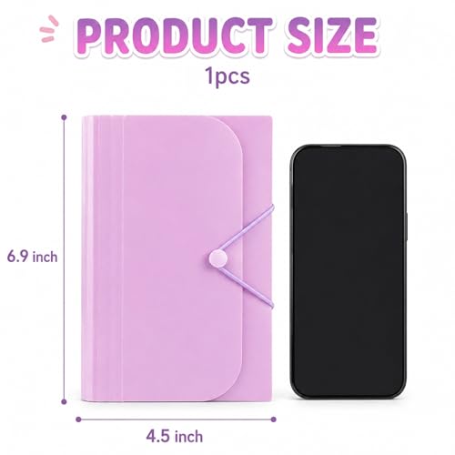 Sticker Storage Organizer with 7 Expandable Pockets, 5-in-1 Stickers Organizer Books A6 Multi-Layer Desktop Stickers Binder Reusable Sticker Keeper Holder Book Storage Album for Thick Album