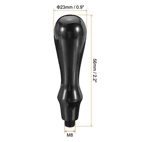 PATIKIL Wax Seal Stamp Handle Only, Wooden Handle Replacement Sealing Stamp Handles for Wedding Invitation Card Letter Envelope Style 16, Black