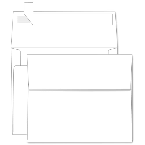 A2 White Envelopes Self Seal 100 Pack, 4.375 x 5.75 - color: white, size: A2