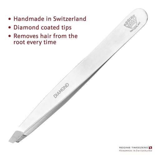 Professional Diamond Tip Slant Tweezers for Brows & Face