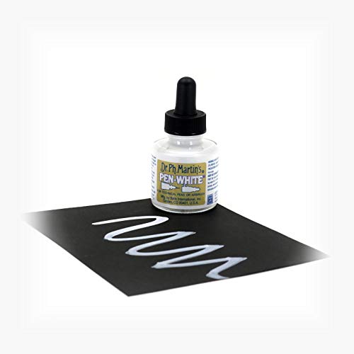 Dr. Ph. Martin's Pen-White Ink Bottle, 1.0 oz, White, 1 Bottle