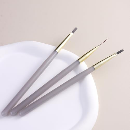 Fcozpjk Nail Art Brushes Set 3PCS Liner Brush for Plaid Design