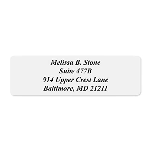 Clear Personalized Return Address Labels with Elegant Dispenser - Roll of 500 Custom See Through Transparent Stickers - color: Clear, size: 500 Labels