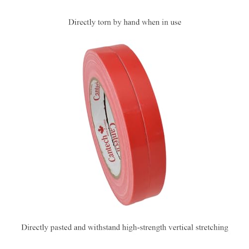 HAHIYO Red 0.5Inch Wide Floral Tape, Waterproof Florist Tape Flower Wrap Adhesive Waterproof Decorative Tape for Bouquet Stem Wrapping Flower Arranging and Floral Craft, 2Rolls 200Feet/66Yard - color: Red, size: Red-0.5in-2P/66Yard