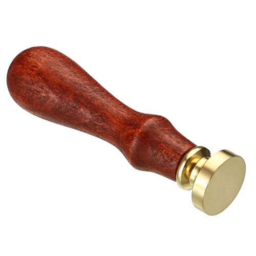 PATIKIL 20mm Round Blank Wax Seal Stamp, Removable Brass Head Without Carving Wooden Handle Retro for Envelope Invitation Wine Packing Gift Wrapping - size: 20mm