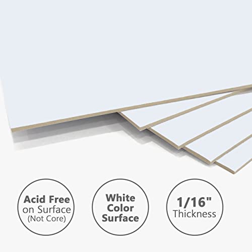 25 Pack Backing Boards, 18x24 Uncut White Mats Matboards - size: 18x24