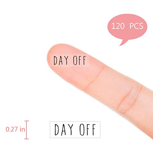 Day Off Monthly Planner Stickers, 120 Clear Work Labels Calendar Scrapbooking Crafting Stickers