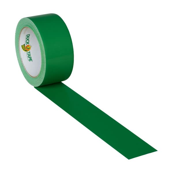 Duck Brand 1304968 Color Duct Tape, Green, 1.88 Inches x 20 Yards Each Roll, 3 Rolls - color: Green, size: 3-Roll