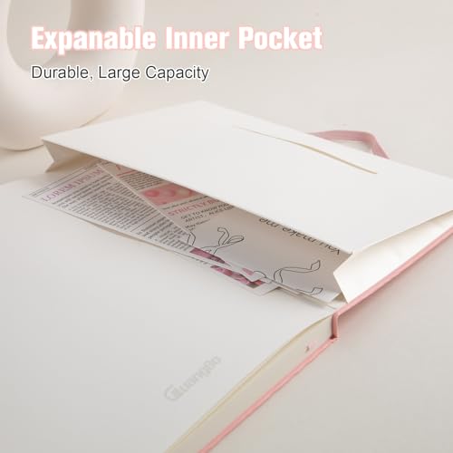 Lined Journal Notebook for Work with 160 Pages, 5.6" x 8" Hardcover Notebooks Journals Medium Size for Writing Women Men - color: pink