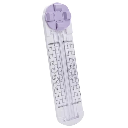 4-in-1 Rotary Paper Trimmer, 9 Inch, 360-Degree Head, Purple - color: Purple