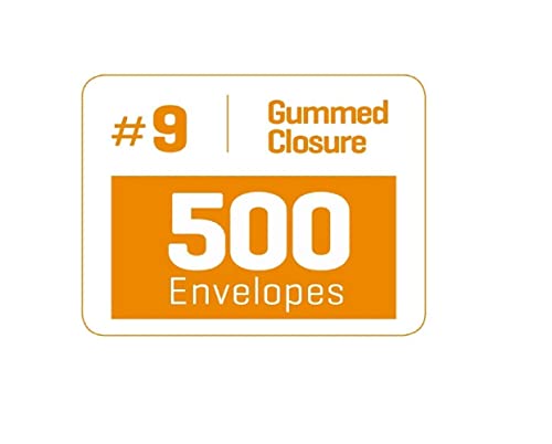Aimoh #9 Envelopes Gummed Security Double Window Envelopes 500 Count - color: Gummed, size: 500 Count