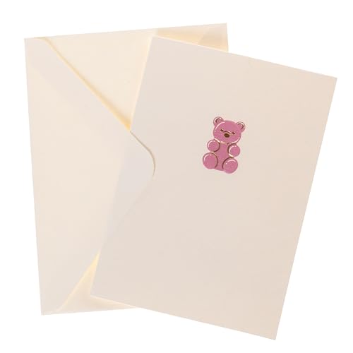 Graphique Gummy Bear Cards, Pack of 10 Cards with Envelopes, All Occasion Greetings, Blank Inside, Gold Foil Embossing, La Petite Press Collection Boxed Set, 3.25" x 4.75" - color: Gummy Bear
