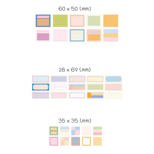 Monolike Message & Label Sticker Pack (102Pcs) - Variety Pack, Journal, Scrapbook, Waterproof, Fancy Sticker - color: Message & Label