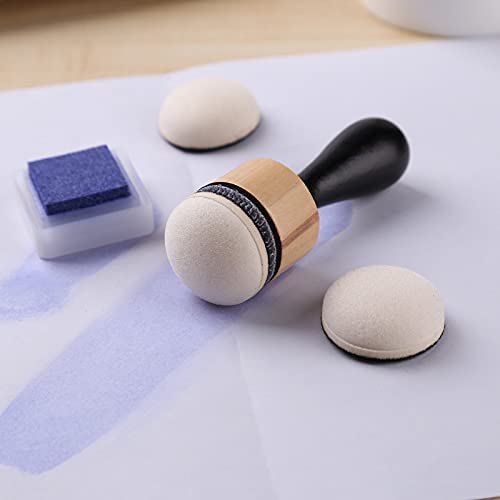 CYFUN DESIGN Mini Ink Paints Mixing Blending Tools with Foams Replacement Refill Foam Set Painting Drawing Art Supplies Handle Ink Tools Crafting Project Scrapbooking Supplies - color: 1 handle + 22 foams