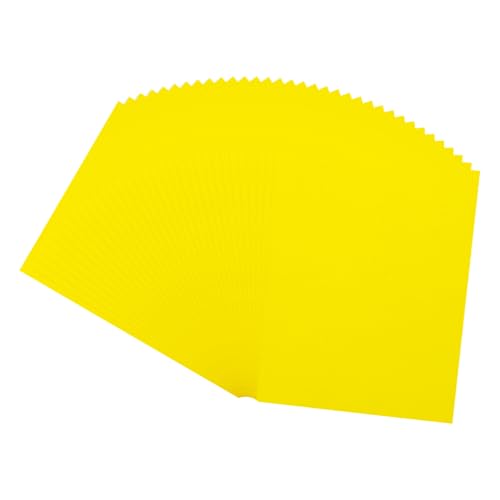 MECCANIXITY 60 Sheet Colored Vellum Paper 8.5" x 11", 100gsm Translucent Printable Vellum Sheets for Printing Wedding Invitations Inkjet Laser Printer, Yellow - color: Yellow