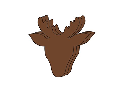 SHAPES ETC. 5.5" x 5.5" Reindeer Creative Cut-Outs, Brown, 31-Count - color: Brown Reindeer