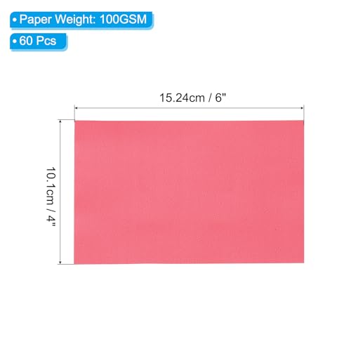 PATIKIL 60 Sheets Vellum Paper 4x6 Light Red - color: Red