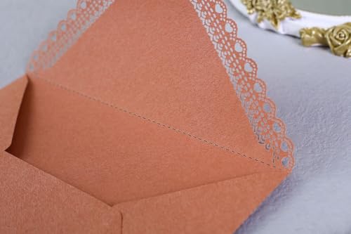 160mmX113mm 10 pieces Lovely Makaron Color Vintage Hollow Lace Envelopes - color: Pink