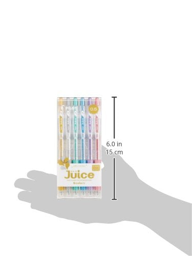 Pilot Juice Gel Ink BallpointPen, 0.5mm, Metallic Colors (LJU-60EF-6CM) - size: 6 Count (Pack of 1), style: Metaric