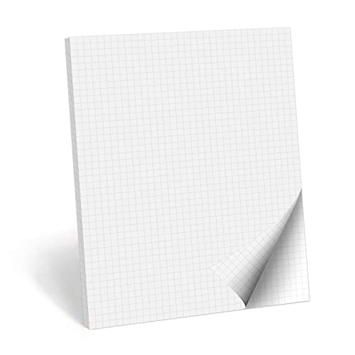 321Done Double Sided Graph Paper Notepad, 8.5x11, 50 Sheets, 0.25" Grid | Made in USA - 4 Squares per Inch Quad Ruled Pad for Engineering, Math and Drafting, Tear-Off Bright White Sheets - color: Graph, Two-Sided - 0.25" Large, size: Letter Size (8.5" x 1