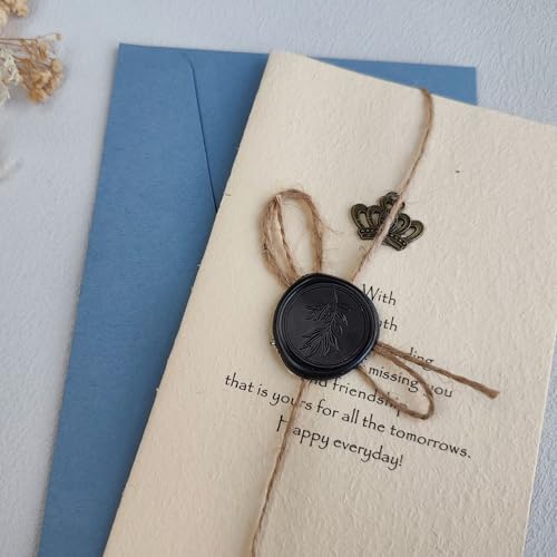 Pollize 50Pcs Wax Seal Stickers, Wedding Invitation Envelope Stickers - color: Black