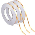 Zonon 3 Rolls 0.2" 0.4" 0.6" Gold Washi Tape 54.7 Yard Solid Foil Self Adhesive Polyester Film Metallic Tape for Detailing Graphic Arts for Crafts Walls Cars and Boats Trim(0.2'') - size: 0.2''