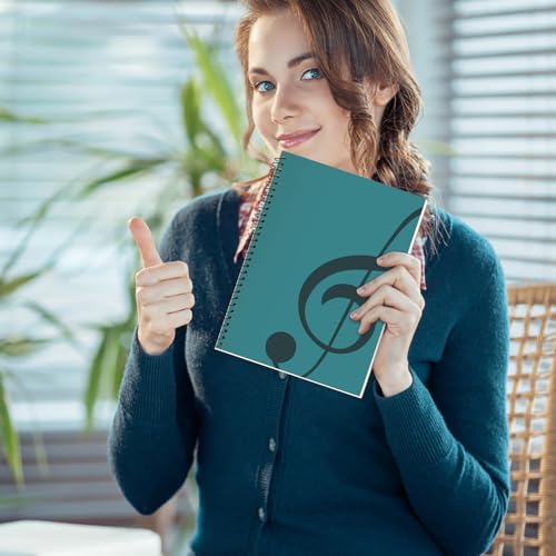 Music Notebook Composition Manuscript Staff Notebook with 100 Pages 10.24x7.5 inch/26x19cm, Green - color: Green