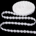 4 Yards Creamy White Lace Trim, Scalloped Edge Crocheted Lace Ribbons - color: Bowknot White (4 yards x 0.54" W)
