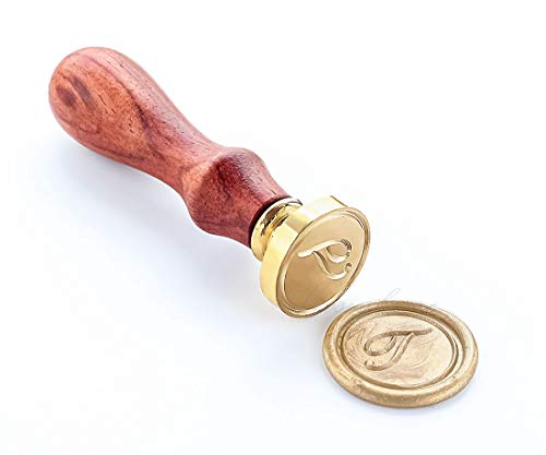 Wax Sealing Stamper, VOOSEYHOME Initial Handwritten Alphabet T Seal Stamp - color: Letter T