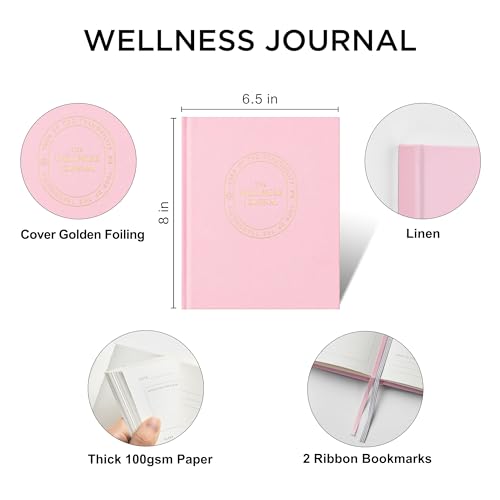 &And Per Se Wellness Journal, Self Care & Daily Journal for Women, Mental Health Planner with Habit Tracker, Diet & Goals, Undated, Gift-Ready (Blush) - color: E-Blush, size: 6.5 x 8 Inch