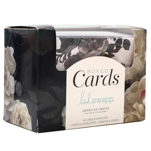 Heidi Swapp Blank Greeting Cards and Envelopes, 40pk - A2 Envelopes with Assorted Cards for All Occasions and Thank You Notes - 10 Unique Designs, Magnolia Jane - color: Magnolia Jane