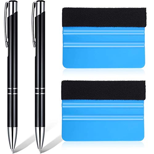 Weeding Tools for Vinyl，2 Pieces Air Release Pen Craft Vinyl Weeding Tools Stainless Steel Point Retractable Air Release Weeding Tools for Craft Weeding Essential Adhesive Vinyl (Black) - size: black Weeding