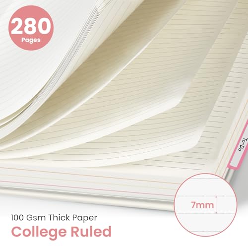 Taja Cute Large Spiral Lined Notebook for Work with 5 Removable Dividers - color: Q-Floral Gallery