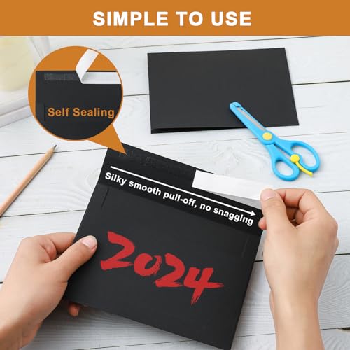 Silunkia 20 Packs Black Blank Thank You Cards with Envelopes 5 x 7 - color: Black, size: 5 x 7 - 20 PCS