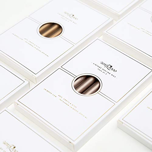 UNIQOOO Mailable Glue Gun Sealing Wax Sticks for Wax Seal Stamp - Black Color, Great for Wedding Invitations, Cards Envelopes, Snail Mails, Wine Packages, Gift Ideas, Pack of 8 - color: Black