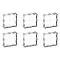 PATIKIL 1"x1" Acrylic Stamp Block, 6Pcs Clear Stamping Block with Grid Lines Decorative Mounting Blocks Wave for Scrapbooking DIY Crafts Card Making - size: 1"x1"