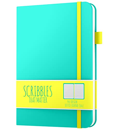 Bullet Dotted Journal Dot Grid Notebook | B5 Daily Journaling Notebooks for Personal Writing, Work, Women | 160gsm Thick Paper, Hard cover, Lay Flat Binding | B5 < 8.5 x 11 Cuaderno Libretas de apuntes - color: Teal, style: Pro (160gsm)