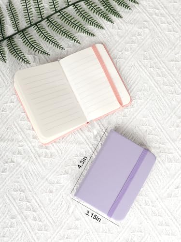 4 Pcs Small Notebook Journal, Mini Cute Memo Notepads 4.3x 3.1 Inches