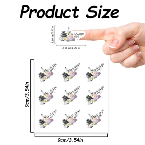 AHANDMAKER 180Pcs Massage Appointment Planner Stickers Self-Adhesive Spa Theme Decals for Planner Calendar Scrapbook Crafting Arts Journaling Gift Bag Seal Theme Party Decor - style: Massage therapy