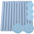 Dusty Blue Wax Sealing Sticks, 12 Pcs Glue Gun Wax Seal Sticks for Seal Stamp Set Suit to 0.43'' Glue Gun Great for Wedding Invitation, Cards, Envelopes, Christmas Ideas (Dust Blue) - color: Dust Blue