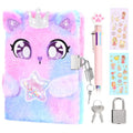 Cat Diary with Lock, Secret Journal for Girls Ages 4-12 - style: Cat