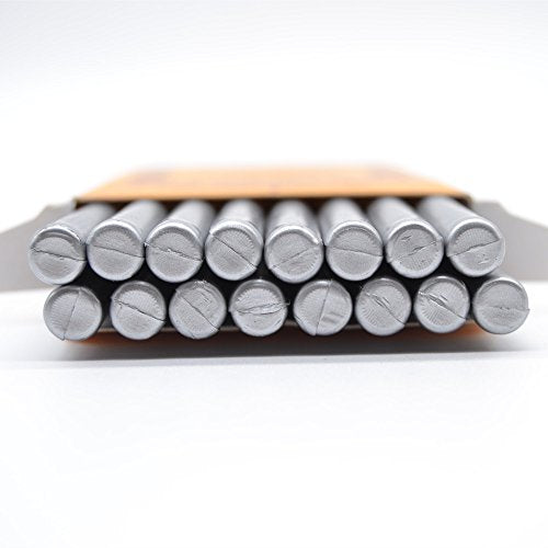 Silver Wax Seal Sticks for Small Glue Gun, Homemade Wedding Invitation Wax Seals - Pack of 16 | Making wax seals for wedding invitation, thanks cards and envelopes, christmas gift wrapping, place card - color: Silver, size: Small