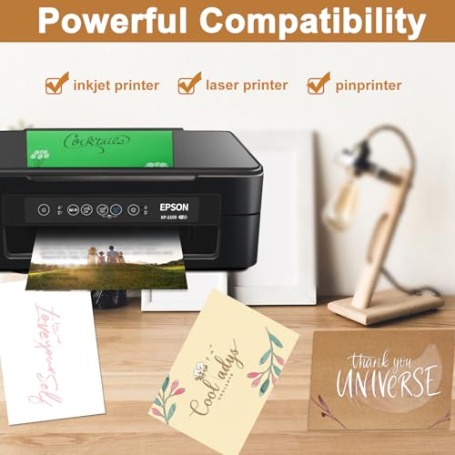 Silunkia 120 Sheets Brown Cardstock 8.5 x 11 Kraft Paper 92lb - color: Brown, size: 120 Sheets