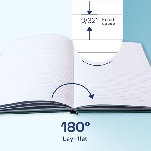 ONAVIA A5 Notebooks for Work, Lined Journal, 160 Pages | 80 Sheets, 5.8 x 8.3 in, Lay Flat, College Ruled, A5 Hardcover Journal, Lined Notebook for Work, School, Note Taking - color: Black