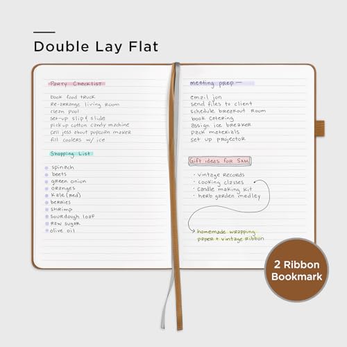 &And Per Se Lined Journal Notebook – A5 5.7”x8” College Ruled, 160 Pages, 100gsm Thick Paper, Journaling Notebooks for Writing (Light Brown) - color: Light Brown, style: Lined 160 pages
