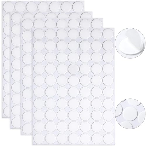 JANYUN 280Pcs Sticky Dot Stickers Clear Putty Sticky Tack for Decoration - size: 0.78" Round