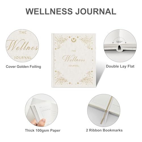 &And Per Se Wellness Journal, Self Care & Daily Journal for Women, Mental Health Planner with Habit Tracker, Diet & Goals, Undated, Gift-Ready (Stardust Beige) - color: I-Stardust Beige, size: 6.5 x 8 Inch