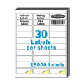 1"x2-5/8"Mailing Address Labels,15000 Sticker Labels(500 Sheets) - size: 1"x2-5/8" Labels (500 Sheets)